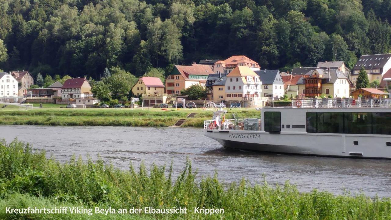 Ferienappartements Elbaussicht - Krippen Bad Schandau Exteriér fotografie